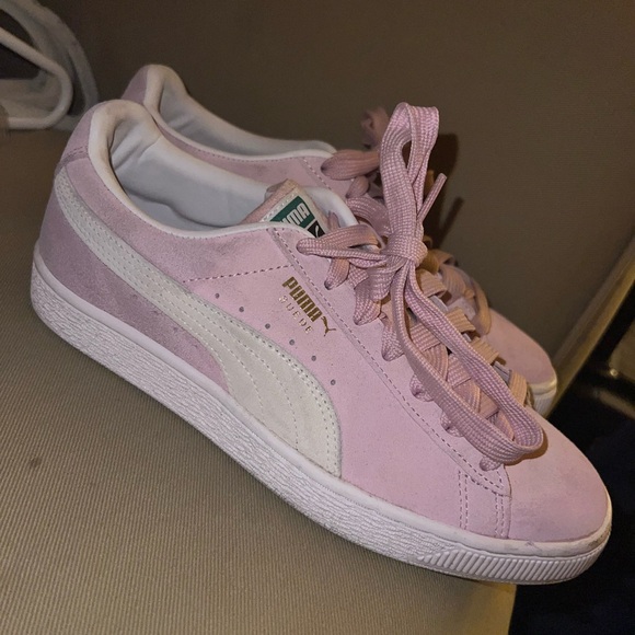 Puma Women's Pink Suede Sneakers - Picture 10 of 16